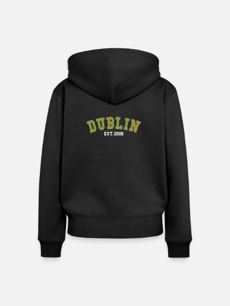 Dublin gegründet 2006 - Frauen Premium Bio Zip Hoodie - Schwarz