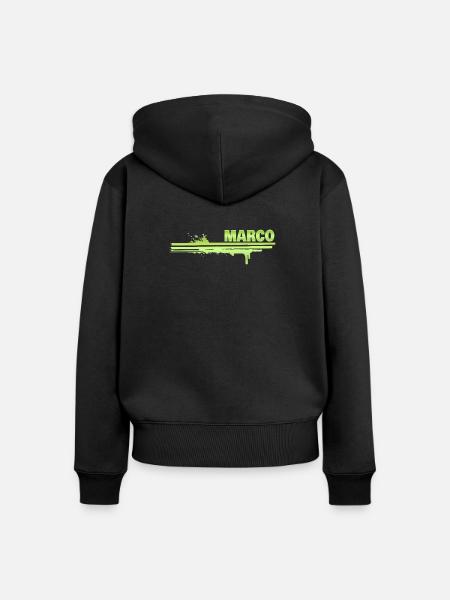 Malerei Marco - Frauen Premium Bio Zip Hoodie - Schwarz