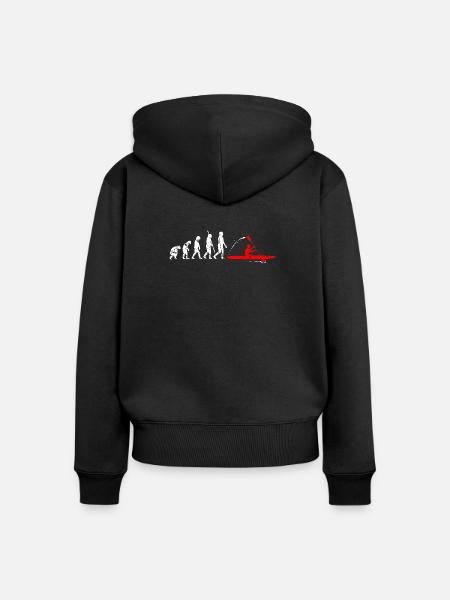 Kajak Evolution Kajakfahrer Kajaker Kayak - Frauen Premium Bio Zip Hoodie - Schwarz