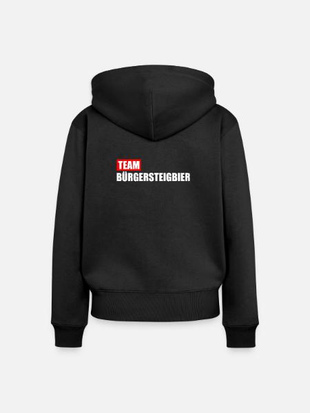 Team Bürgersteigbier Ortskontrollfahrt OKF - Frauen Premium Bio Zip Hoodie - Schwarz