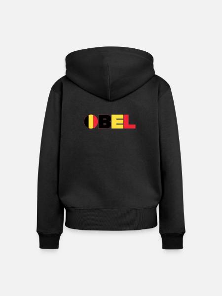 Belgien - Frauen Premium Bio Zip Hoodie - Schwarz