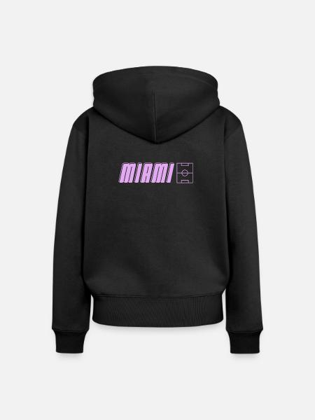 Miami Soccer Passion - Frauen Premium Bio Zip Hoodie - Schwarz