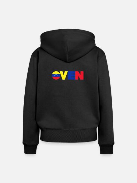 Venezuela - Frauen Premium Bio Zip Hoodie - Schwarz