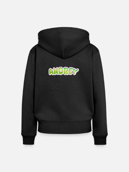 Andrey als Beruf - Frauen Premium Bio Zip Hoodie - Schwarz