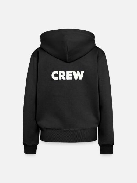 crew- - Frauen Premium Bio Zip Hoodie - Schwarz