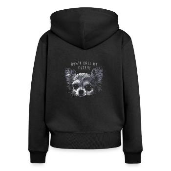 Chihuahua 01 - Women's Premium Organic Zip Hoodie - black - Back - Julia (174cm)