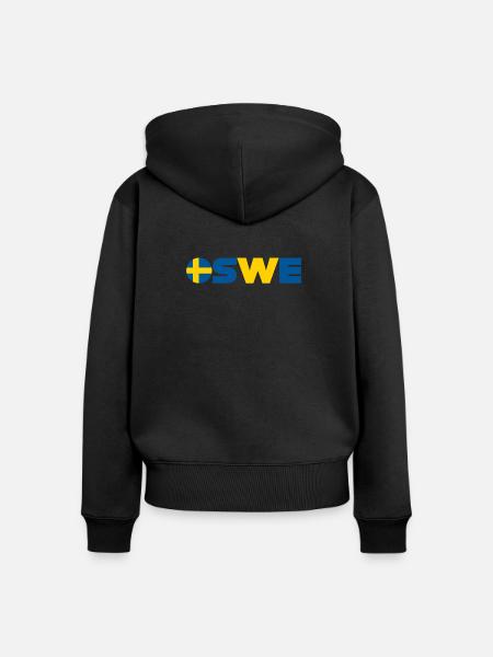 Schweden - Frauen Premium Bio Zip Hoodie - Schwarz