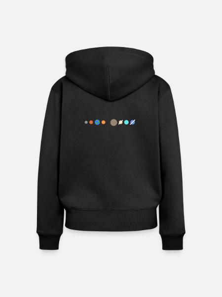 Sonnensystem Planeten - Frauen Premium Bio Zip Hoodie - Schwarz
