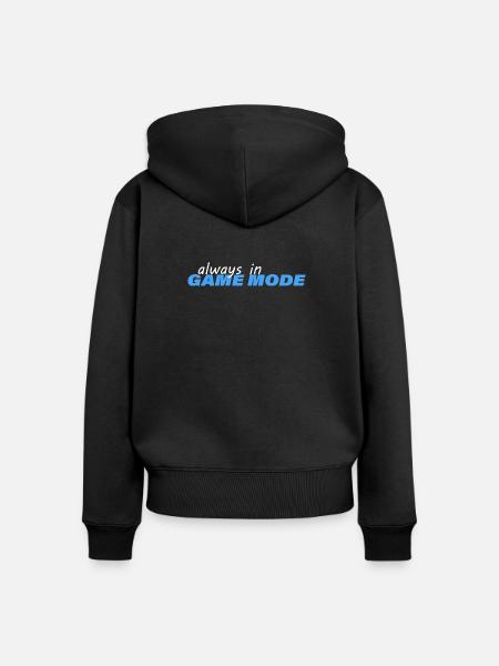 ALWAYS IN GAME MODE - Frauen Premium Bio Zip Hoodie - Schwarz