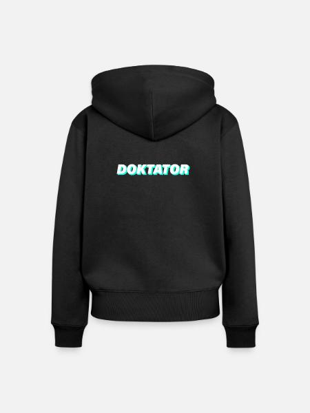 DOKTATOR - Frauen Premium Bio Zip Hoodie - Schwarz
