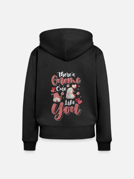 Wichtel Gartenzwerg Weihnachten Winzig - Frauen Premium Bio Zip Hoodie - Schwarz