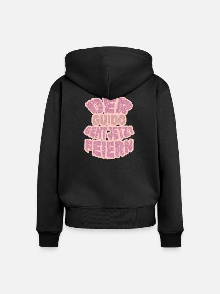 Party Guido - Frauen Premium Bio Zip Hoodie - Schwarz
