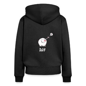 Trumpeter - Women's Premium Organic Zip Hoodie - black - Back - Julia (174cm)