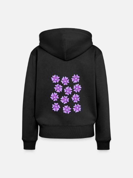 Malve - Frauen Premium Bio Zip Hoodie - Schwarz