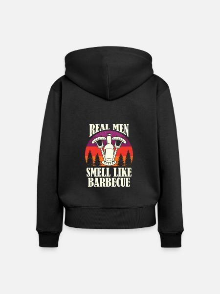 Echter Herrengrill - Frauen Premium Bio Zip Hoodie - Schwarz