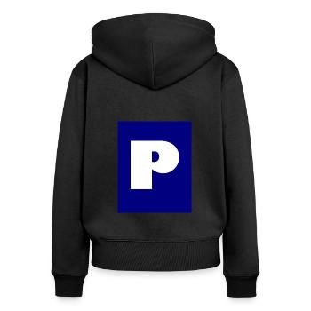 Parking pour les voitures - Sweat à capuche zippé Premium bio Femme - noir - Dos - Julia (174cm)