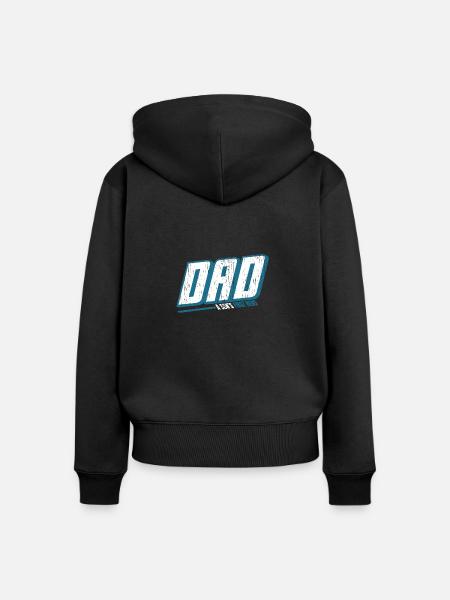 Vater und Sohn Vater - Frauen Premium Bio Zip Hoodie - Schwarz