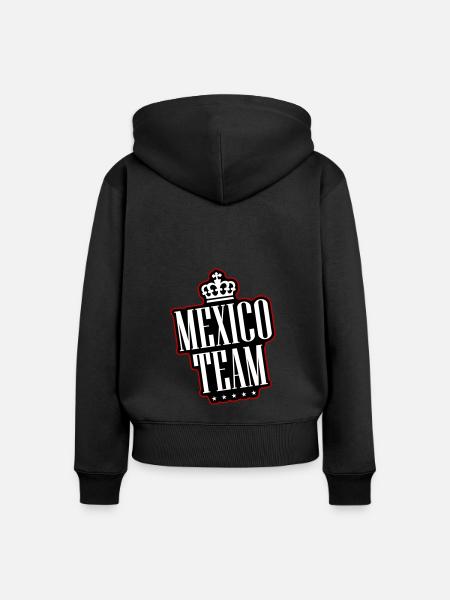 Mexiko Team - Frauen Premium Bio Zip Hoodie - Schwarz
