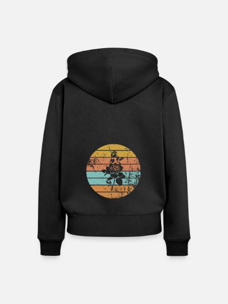 Rose - Frauen Premium Bio Zip Hoodie - Schwarz