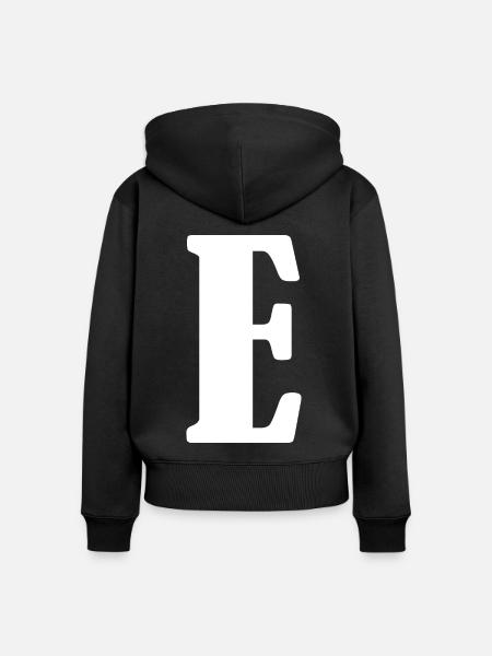 E - Frauen Premium Bio Zip Hoodie - Schwarz