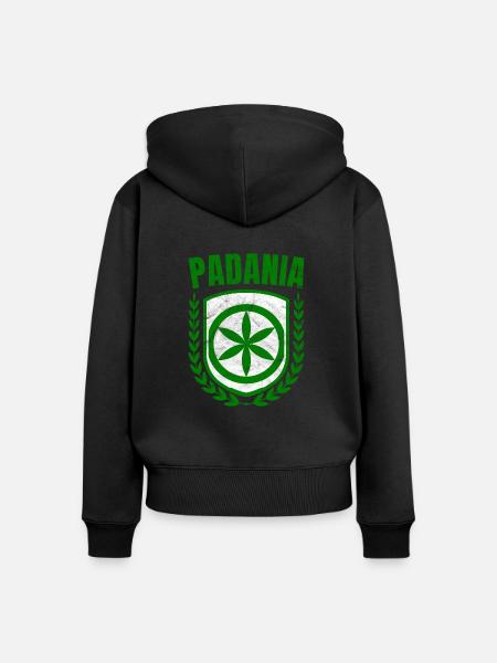 Padanien - Frauen Premium Bio Zip Hoodie - Schwarz