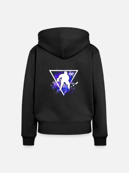 eishockey - Frauen Premium Bio Zip Hoodie - Schwarz