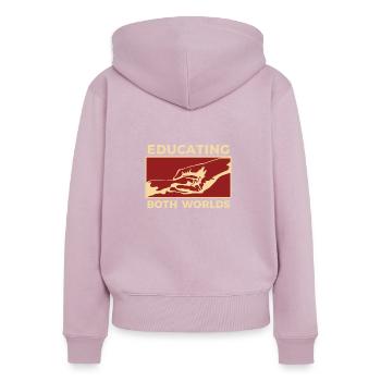 Dresseur de chien - Sweat à capuche zippé Premium bio Femme - rose poudré - Dos - Julia (174cm)