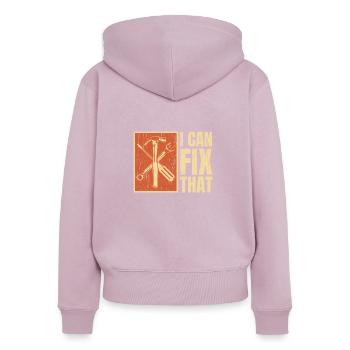 Handwerker-Reparatur-Geschenk - Frauen Premium Bio Zip Hoodie - Altrosa - Hinten - Julia (174cm)