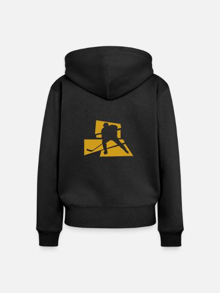 Eishockey - Frauen Premium Bio Zip Hoodie - Schwarz
