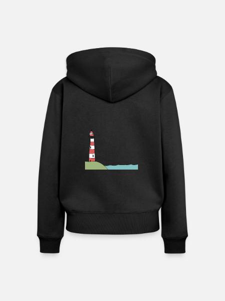 Leuchtturm Meer - Frauen Premium Bio Zip Hoodie -