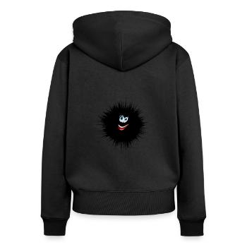 happy tintenkleks - Women's Premium Organic Zip Hoodie - black - Back - Julia (174cm)