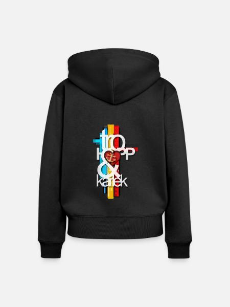 Glaube Hoffnung Liebe - Frauen Premium Bio Zip Hoodie - Schwarz