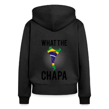 Arts martiaux brésiliens pour instruments de capoeira - Sweat à capuche zippé Premium bio Femme - noir - Dos - Julia (174cm)