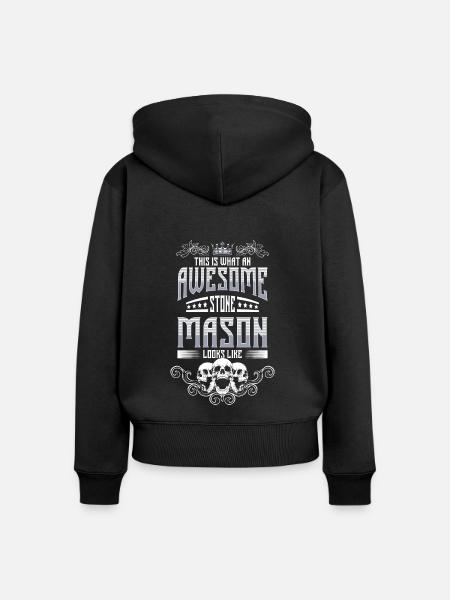 Steinmetz Zunft Kunst - Frauen Premium Bio Zip Hoodie - Schwarz