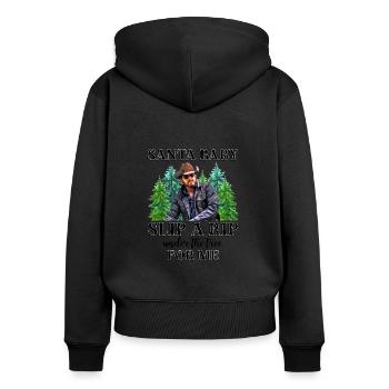 Santa Baby Slip a Rip Under the Tree For Me - Women's Premium Organic Zip Hoodie - black - Back - Julia (174cm)