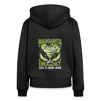 Witz für Margarita-Freunde - Frauen Premium Bio Zip Hoodie - Schwarz - Hinten - Julia (174cm)
