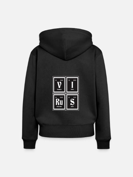 Virus - Periodensystem der Elemente - Frauen Premium Bio Zip Hoodie - Schwarz