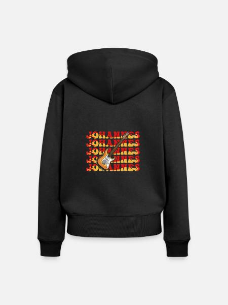 Johannes - Frauen Premium Bio Zip Hoodie - Schwarz