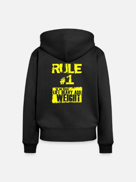 Rule no 1 - Frauen Premium Bio Zip Hoodie - Schwarz