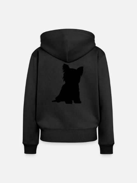 Yorkshire - Frauen Premium Bio Zip Hoodie - Schwarz
