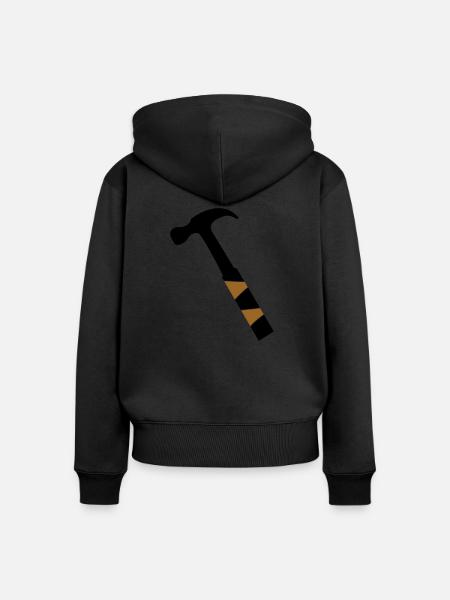 Hammer - Frauen Premium Bio Zip Hoodie - Schwarz