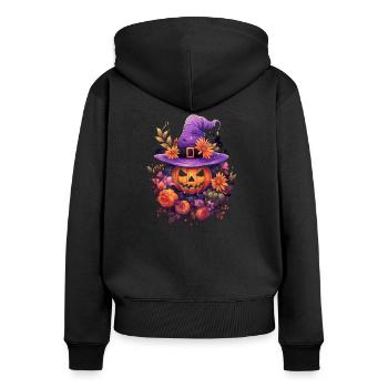 Custom Shirt, Hoodies, Mugs, Caps, Bags, Tumblers - Women's Premium Organic Zip Hoodie - black - Back - Julia (174cm)