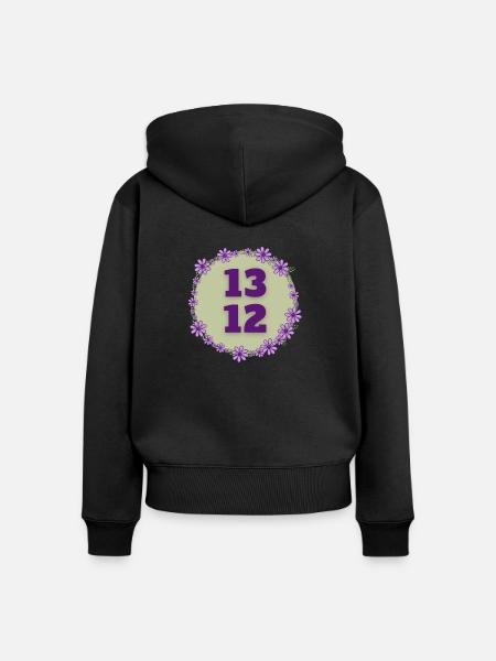 1312 / ACAB - Frauen Premium Bio Zip Hoodie - Schwarz