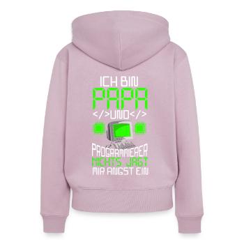 Programmierer - Frauen Premium Bio Zip Hoodie - Altrosa - Hinten - Julia (174cm)