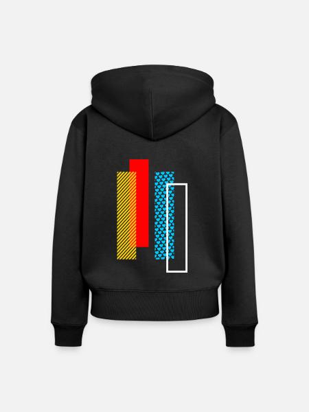 I i Buchstabe - Frauen Premium Bio Zip Hoodie - Schwarz