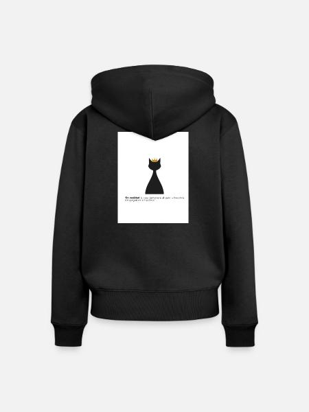 Gato Rey und seine Hypothek - Frauen Premium Bio Zip Hoodie - Schwarz