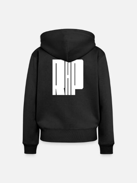 Rap-Bold-Logo-Design - Frauen Premium Bio Zip Hoodie - Schwarz