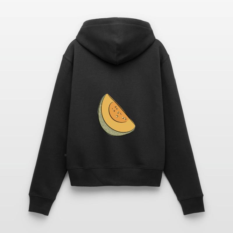 Melon d’été pastèque Pastèque Sweat à capuche zippé Premium bio Femme