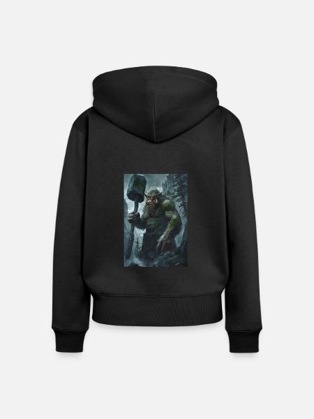 Riese Giant Norwegen Geschenk - Frauen Premium Bio Zip Hoodie - Schwarz