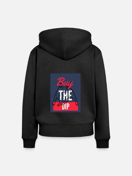 Buy The Dip 2 - Frauen Premium Bio Zip Hoodie - Schwarz